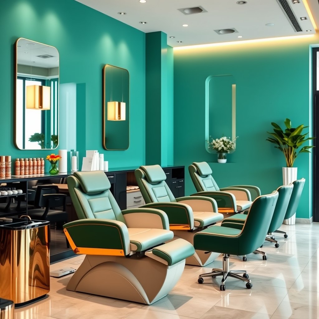 Close-up nail service in a modern salon